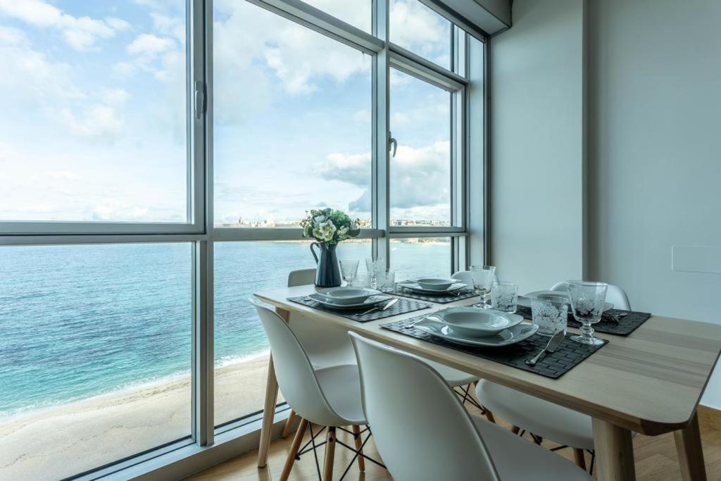 Apartamento Con Increibles Vistas A La Playa De Riazor A Coruña Exterior foto